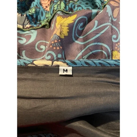 Johnny Was Biya | Silk Midi Tiered Patchwork Skirt Sz M - Picture 4 of 8